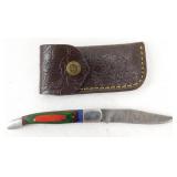 New Damascus Steel Folding Pocket Knife with