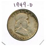 1949-D Franklin Silver Half Dollar