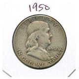 1950 Franklin Silver Half Dollar