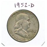 1952-D Franklin Silver Half Dollar