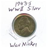 1943-S WWII Silver War Nickel