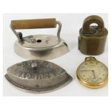 Old U.S. Mail Padlock, Dover Miniature Sad Iron
