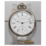 Elgin Coin Silver Pocket Watch Grade 7, Model 1,