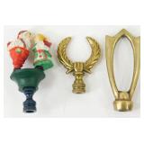 3 Vintage Lamp Finials