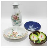 * 4 Asian Style Decorative Porcelain Items