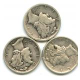 (3) 1943-D Mercury Silver Dimes
