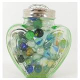 Jar of Marbles - Heart Shaped Jar