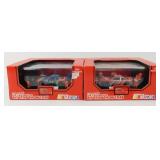 Pair of Racing Champions Pit Stop Show Case