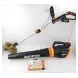 ** Worx Air Blower and Weed Wacker with 2