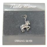 Sterling Silver Horse Charm, 3.16 g