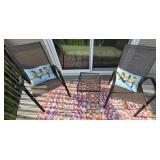 ** Offsite ** Pair of Patio Chairs, Bird Scene