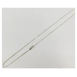 Vintage Sterling Silver Box Chain Necklace