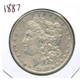1887 Morgan Silver Dollar