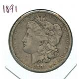 1891 Morgan Silver Dollar