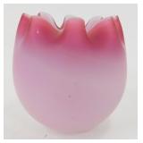 * Mt. Washington Glass Cased Rose Bowl - 3-1/2' x