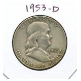 1953-D Franklin Silver Half Dollar