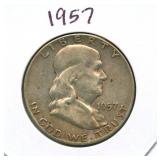 1957 Franklin Silver Half Dollar
