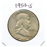 1953-S Franklin Silver Half Dollar