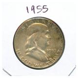 1955 Franklin Silver Half Dollar