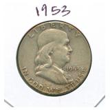 1953 Franklin Silver Half Dollar