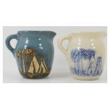 * 2 Small Sleepy Eye Sandhurst Pitchers - Native