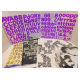 Crafting Stencils & Letter / Number Stickers