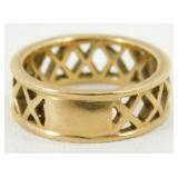 Gold X Ring