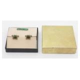 Genuine Jade Butterfly Earrings in Box - Smaller