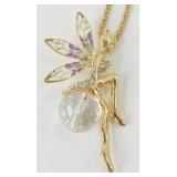 Betsey Johnson Fairy Tinkerbell Pendant Necklace
