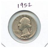 1952 Washington Silver Quarter