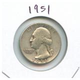 1951 Washington Silver Quarter