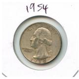 1954 Washington Silver Quarter