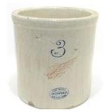 * Red Wing 3 Gallon Crock - Cracked, Great