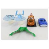 Plastic Star Trek and 'Cars' Toys