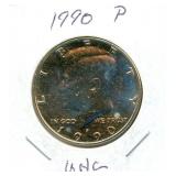 1990 Kennedy UNC Clad Half Dollar