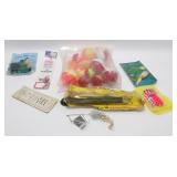 Group of Fishing Lures, Bobbers, Etc.