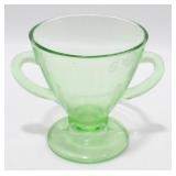 * Uranium Glass Hazel Atlas Ovide Green Sugar