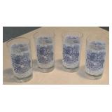 ** Offsite ** Set of 4 Currier & Ives Blue House