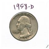 1958-D Washington Silver Quarter