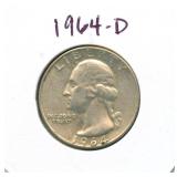1964-D Washington Silver Quarter