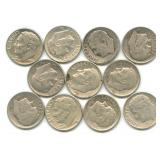 (11) Roosevelt Silver Dimes