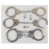 3 Sets of Handcuffs and Keys - All Work