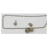 28" Ball Lariat Necklace and Matching Clip-On