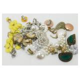17 Pairs of Clip-On Earrings (Many Are Vintage)