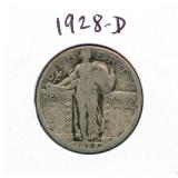 1928-D Standing Liberty Silver Quarter