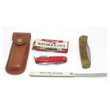 3 Folding Knives - Rath Dry Sausage Advertising,
