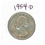 1954-D Washington Silver Quarter