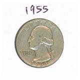 1955 Washington Silver Quarter