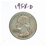 1958-D Washington Silver Quarter