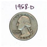 1958-D Washington Silver Quarter